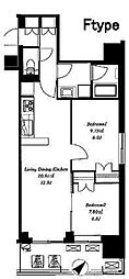 フレンシア浅草橋 2LDKの間取図画像
