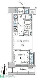 ParkAxis錦糸町WEST 1DKの間取図画像