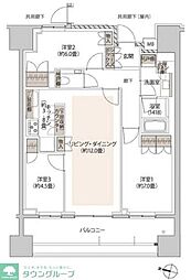 ザ・パークハウス本郷 3LDKの間取図画像