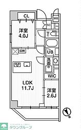 STAGEFIRST浅草橋4 2LDKの間取図画像