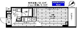 ステージグランデ茅場町 1Kの間取図画像