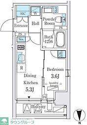 ジオエント秋葉原 1DKの間取図画像