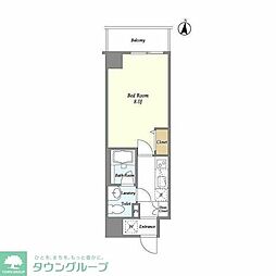 T-TERRACE森下 1Kの間取図画像