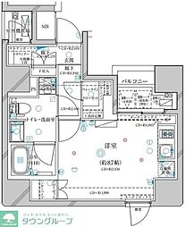 ディアレイシャス錦糸町 ワンルームの間取図画像