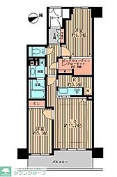 エコロジー浅草橋レジデンス 2LDKの間取図画像
