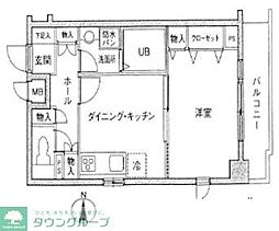 メゾン・ド・ヴィレ浅草橋 1DKの間取図画像
