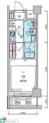 ジェノヴィア本所吾妻橋2スカイガーデン 1Kの間取図画像