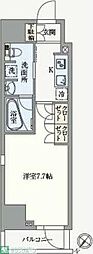 アジールコート塩浜キャナル 1Kの間取図画像