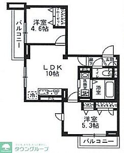 間取り：現地待ち合わせ歓迎♪お問合せはタウンハウジングまで！