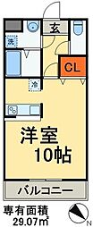 JR総武線 幕張本郷駅 徒歩3分の賃貸マンション 4階1Kの間取り