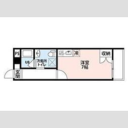 京成千原線 千葉寺駅 バス17分 矢作台下車 徒歩2分の賃貸アパート 1階ワンルームの間取り