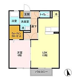 JR総武線 稲毛駅 徒歩20分の賃貸アパート 1階1LDKの間取り