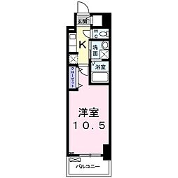 JR京葉線 千葉みなと駅 徒歩14分の賃貸マンション 4階1Kの間取り