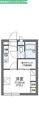 千葉都市モノレール みつわ台駅 徒歩9分の賃貸アパート 2階1Kの間取り