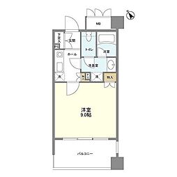 JR京葉線 海浜幕張駅 徒歩17分の賃貸マンション 3階1Kの間取り
