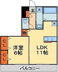 JR総武線 千葉駅 バス10分 都町五差路下車 徒歩2分の賃貸アパート 3階1LDKの間取り