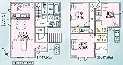 JR総武線 新検見川駅 徒歩26分の賃貸一戸建て 1階3LDKの間取り