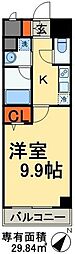 JR総武線 新検見川駅 徒歩6分の賃貸マンション 1階1Kの間取り