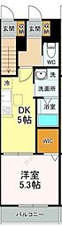 千葉都市モノレール 作草部駅 徒歩13分の賃貸アパート 1階1DKの間取り