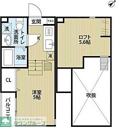 JR総武線 稲毛駅 徒歩13分の賃貸アパート 1階ワンルームの間取り