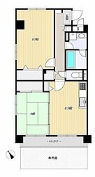 JR総武線 幕張本郷駅 徒歩9分の賃貸マンション 1階2DKの間取り