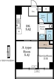 JR総武本線 千葉駅 徒歩6分の賃貸マンション 6階1SDKの間取り