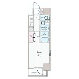 JR総武線 千葉駅 徒歩13分の賃貸マンション 14階1Kの間取り