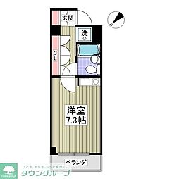 JR総武線 幕張本郷駅 徒歩10分の賃貸マンション 3階ワンルームの間取り