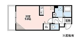 京成千葉線 千葉中央駅 徒歩11分の賃貸マンション 2階ワンルームの間取り