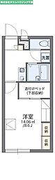 レオパレスクレール光優II 1階1Kの間取り