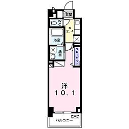 JR京葉線 稲毛海岸駅 徒歩20分の賃貸マンション 4階1Kの間取り