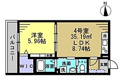 間取図画像 1LDK