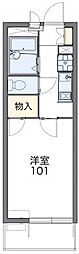 レオパレスフジニューコート 1Kの間取図画像