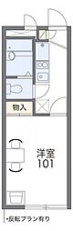 レオパレスONCE本山 1Kの間取図画像