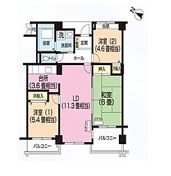 パティオス13番街 3LDKの間取図画像