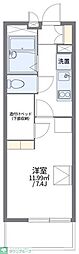 レオパレスフリーダムベッセル4 1Kの間取図画像