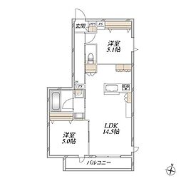 Gran Zuemu 2LDKの間取図画像
