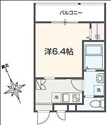 トコヴィラージュ幕張 1Kの間取図画像