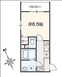 トコヴィラージュ幕張 1Kの間取図画像