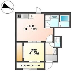 ＡＲＩＥＴＴＡ 1階1LDKの間取り