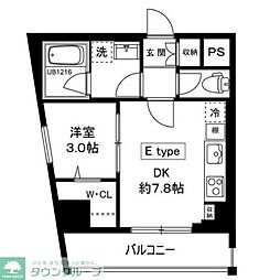 Milebel　chitosedai(ミレベル千歳台） 2階1DKの間取り