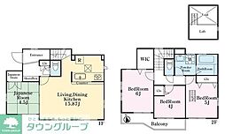三鷹市井の頭1丁目戸建 4LDKの間取り