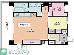 モンヴィラージュ仙川 5階1LDKの間取り