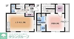 エクセル大久保 1階1LDKの間取り
