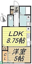 ル　シエル久我山 1階1LDKの間取り