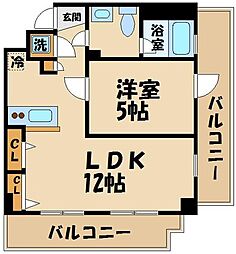 セカンド調布 3階1LDKの間取り