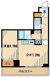 Ｎ’Ｓアパートメント 5階1DKの間取り