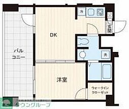 レスピール三鷹 9階1DKの間取り