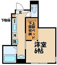 Ｂｌｉｓｓ千歳烏山 1階1Kの間取り