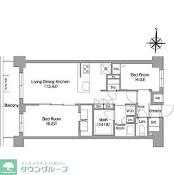 コンフォリア・リヴ永福町 2LDKの間取図画像